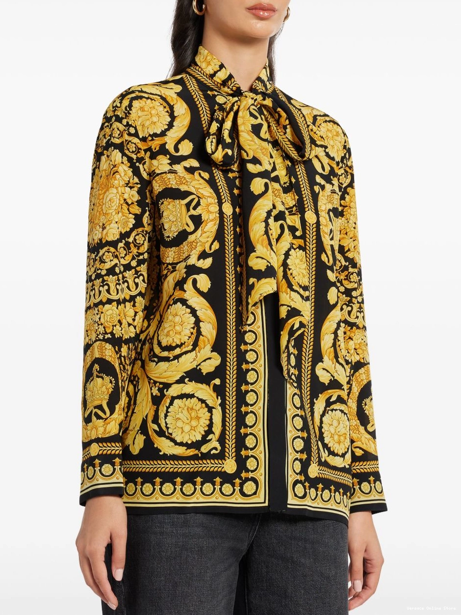 Affordable Barocco-print blouse Versace Women silk 0726